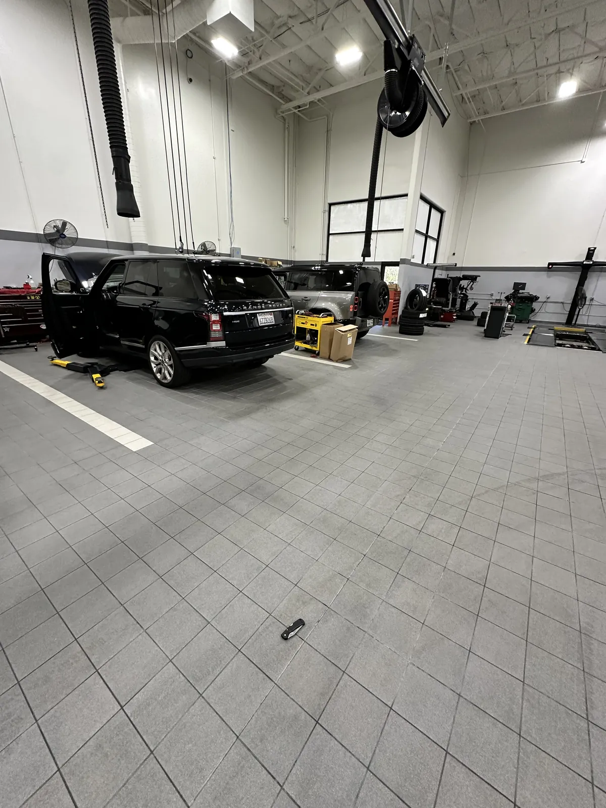 Service bay flooring