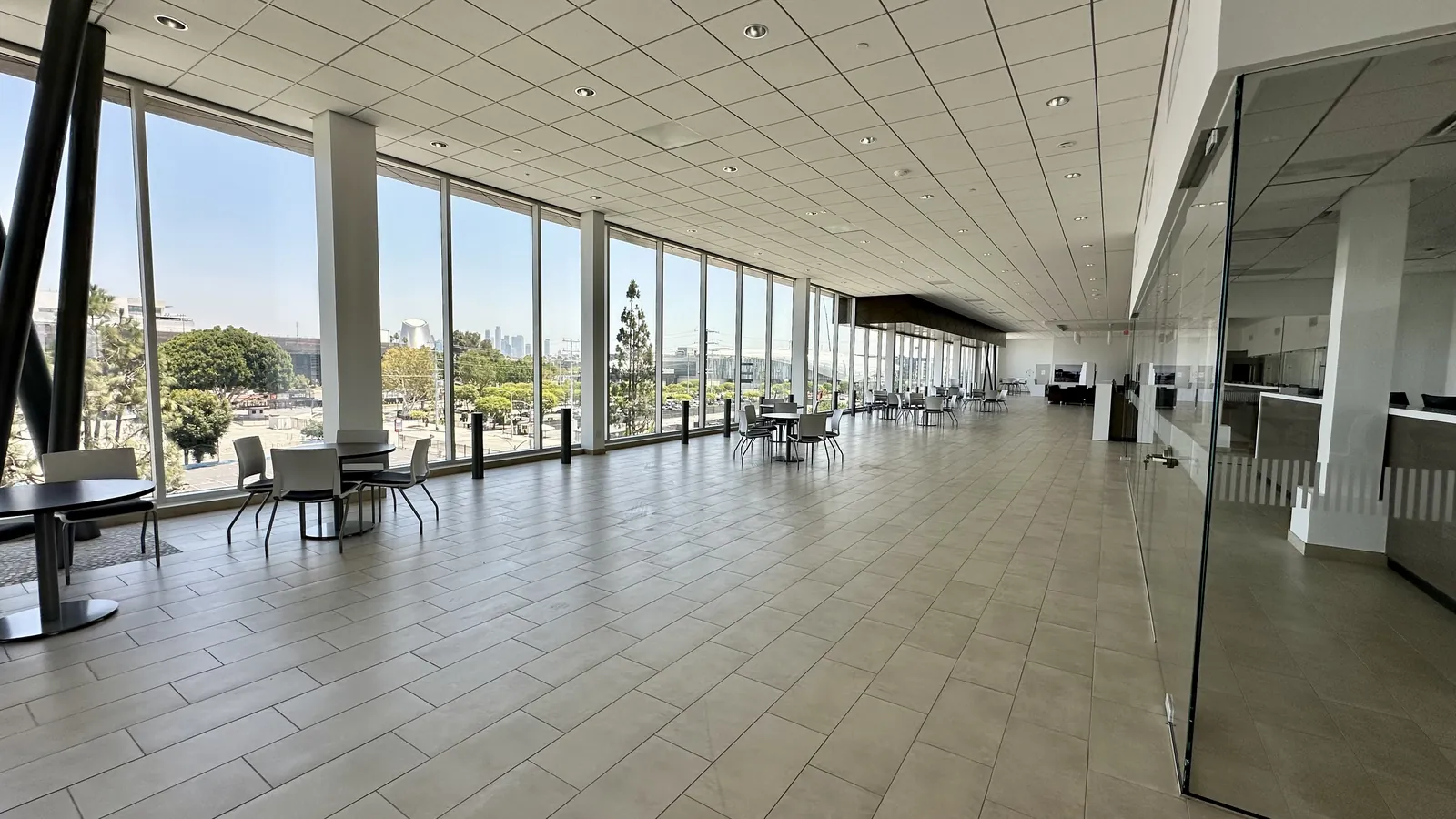 Showroom perimeter tile