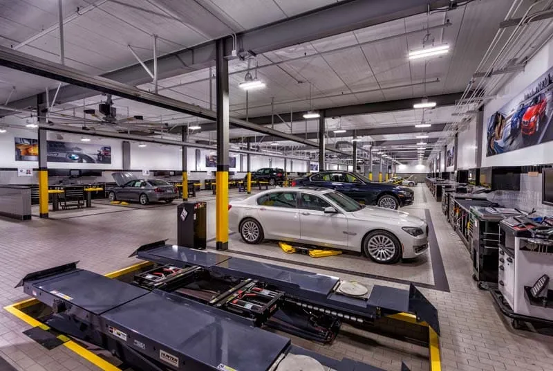 BMW service bay flooring