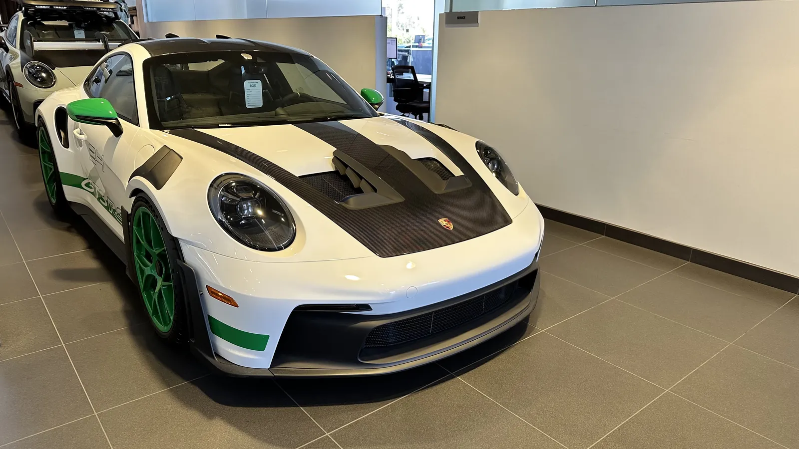 Porsche showroom display floor